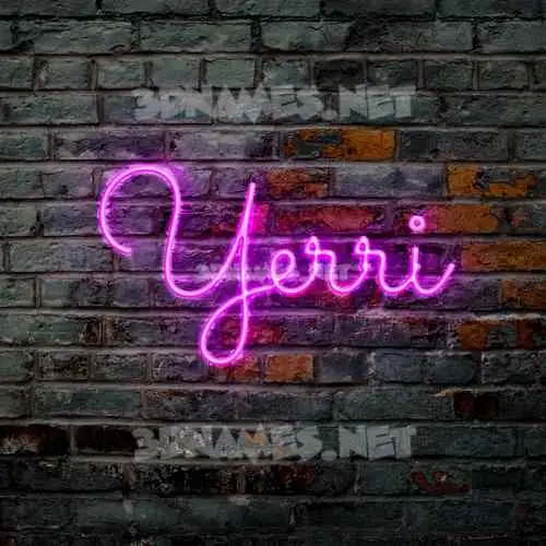 yerri in Pink Neon style - 3D name wallpaper yerri in Pink Neon style - 3D name wallpaper