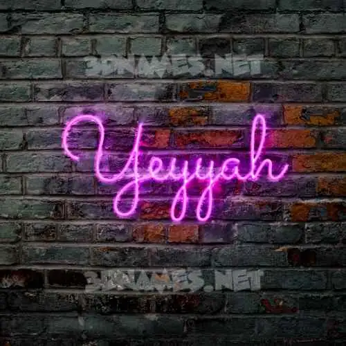 yeyyah in Pink Neon style - 3D name wallpaper yeyyah in Pink Neon style - 3D name wallpaper