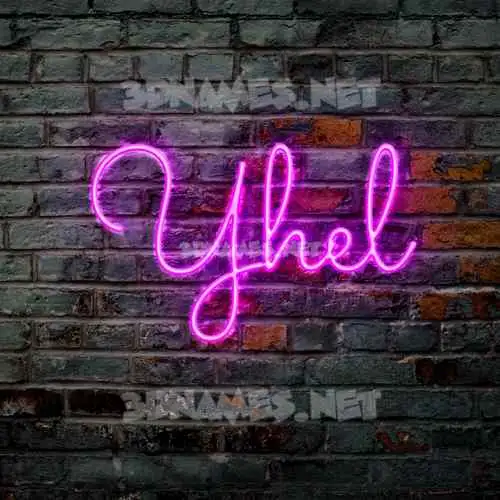 yhel in Pink Neon style - 3D name wallpaper