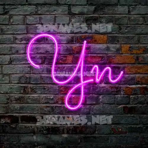 yn in Pink Neon style - 3D name wallpaper yn in Pink Neon style - 3D name wallpaper