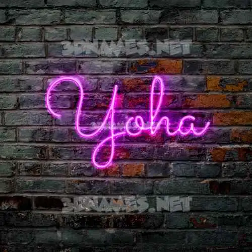 yoha in Pink Neon style - 3D name wallpaper yoha in Pink Neon style - 3D name wallpaper