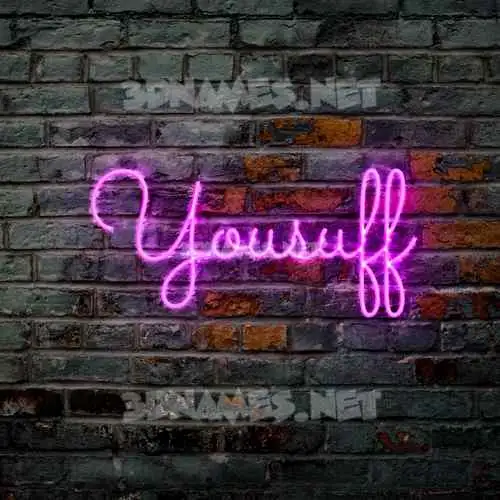 yousuff in Pink Neon style - 3D name wallpaper yousuff in Pink Neon style - 3D name wallpaper