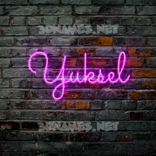 yuksel in Pink Neon style - 3D name wallpaper yuksel in Pink Neon style - 3D name wallpaper
