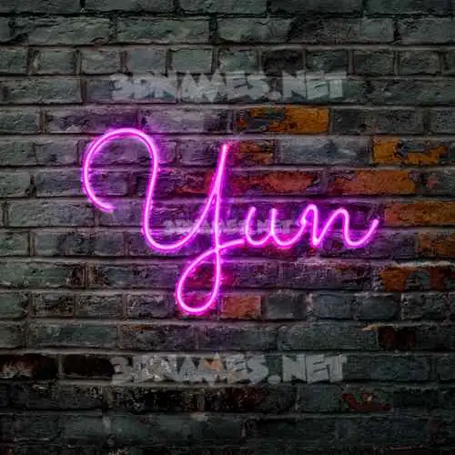 yun in Pink Neon style - 3D name wallpaper yun in Pink Neon style - 3D name wallpaper