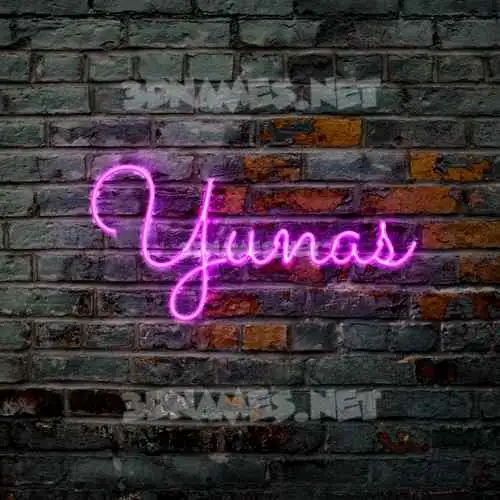 yunas in Pink Neon style - 3D name wallpaper yunas in Pink Neon style - 3D name wallpaper
