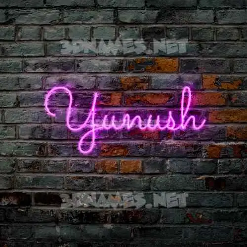 yunush in Pink Neon style - 3D name wallpaper yunush in Pink Neon style - 3D name wallpaper
