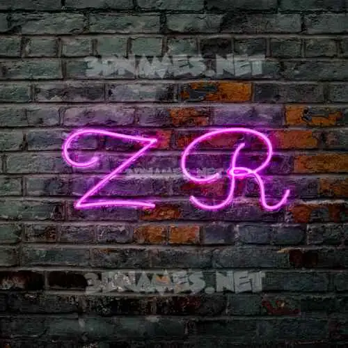 z r in Pink Neon style - 3D name wallpaper