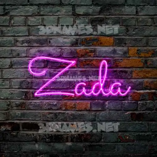 zada in Pink Neon style - 3D name wallpaper zada in Pink Neon style - 3D name wallpaper