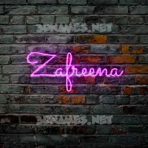 zafreena in Pink Neon style - 3D name wallpaper zafreena in Pink Neon style - 3D name wallpaper