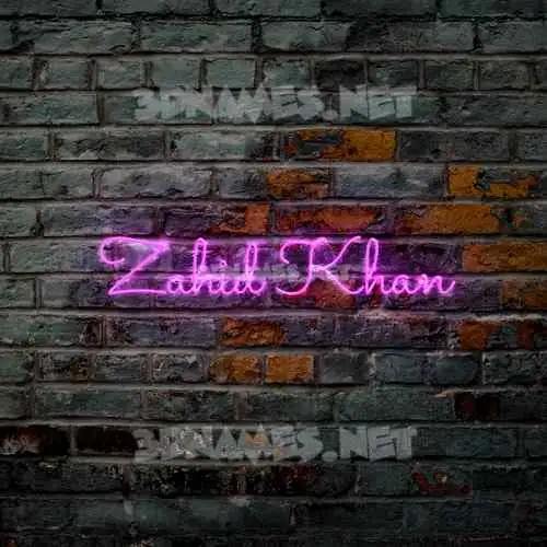 zahid khan in Pink Neon style - 3D name wallpaper zahid khan in Pink Neon style - 3D name wallpaper
