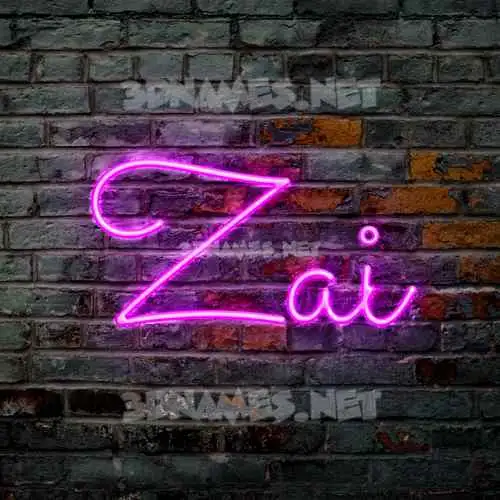 zai in Pink Neon style - 3D name wallpaper zai in Pink Neon style - 3D name wallpaper