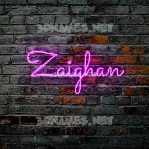 zaighan in Pink Neon style - 3D name wallpaper zaighan in Pink Neon style - 3D name wallpaper
