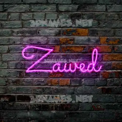 zawed in Pink Neon style - 3D name wallpaper zawed in Pink Neon style - 3D name wallpaper