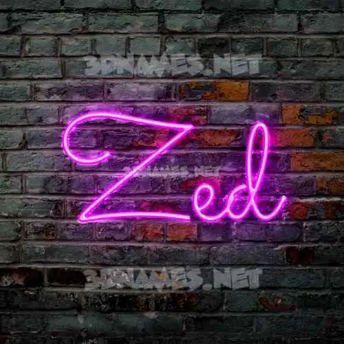 zed in Pink Neon style - 3D name wallpaper zed in Pink Neon style - 3D name wallpaper