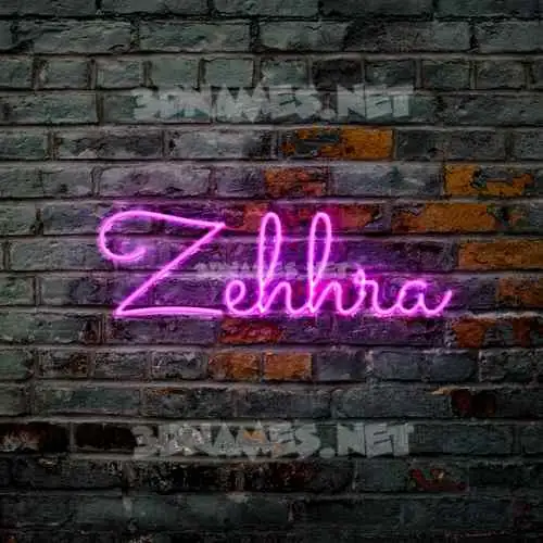 zehhra in Pink Neon style - 3D name wallpaper zehhra in Pink Neon style - 3D name wallpaper