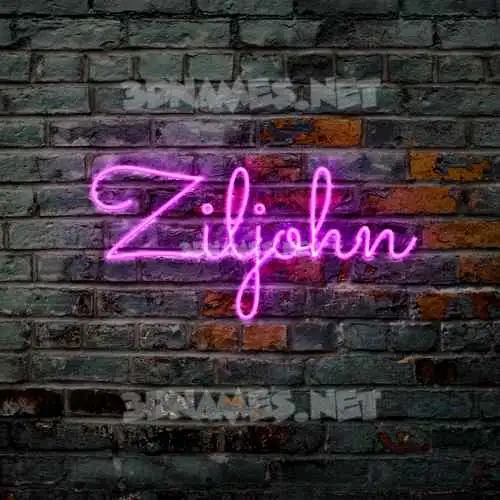 ziljohn in Pink Neon style - 3D name wallpaper ziljohn in Pink Neon style - 3D name wallpaper