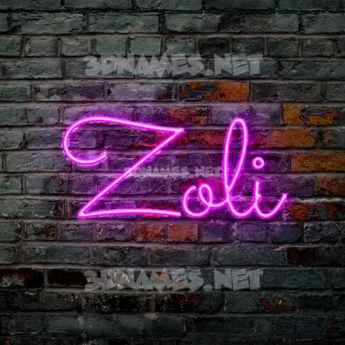 zoli in Pink Neon style - 3D name wallpaper zoli in Pink Neon style - 3D name wallpaper