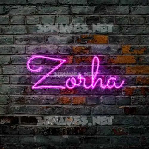 zorha in Pink Neon style - 3D name wallpaper zorha in Pink Neon style - 3D name wallpaper