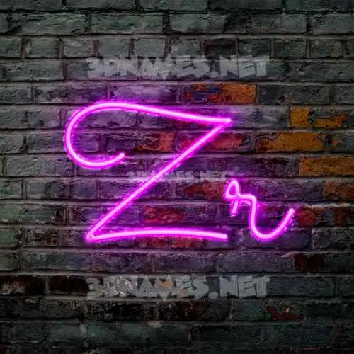 zr in Pink Neon style - 3D name wallpaper zr in Pink Neon style - 3D name wallpaper