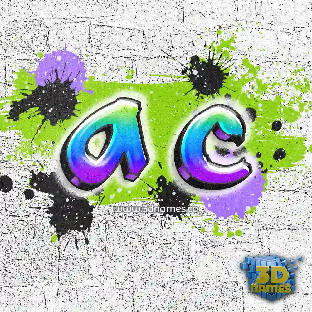 a c in Graffiti Grunge style - 3D name wallpaper a c in Graffiti Grunge style - 3D name wallpaper