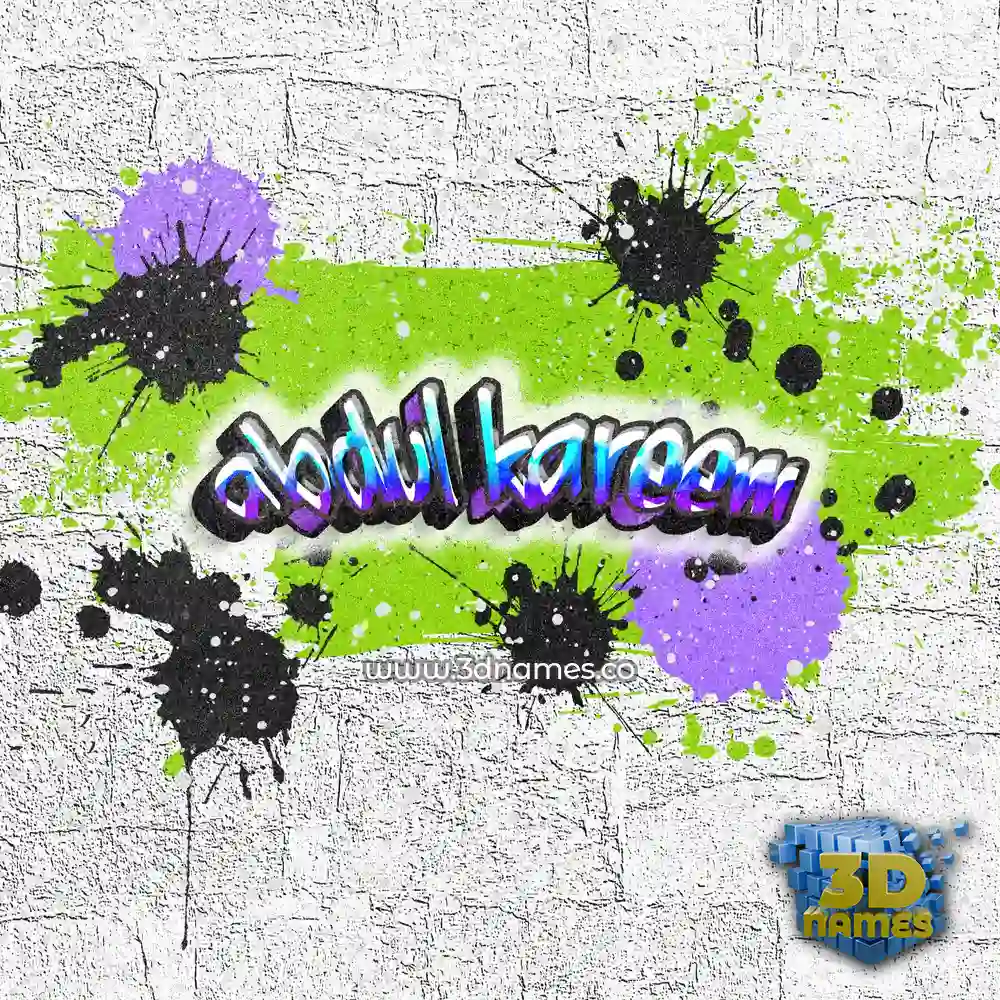 abdul kareem in Graffiti Grunge style - 3D name wallpaper