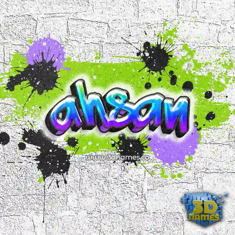 3D Name Styles For ahsan 51 