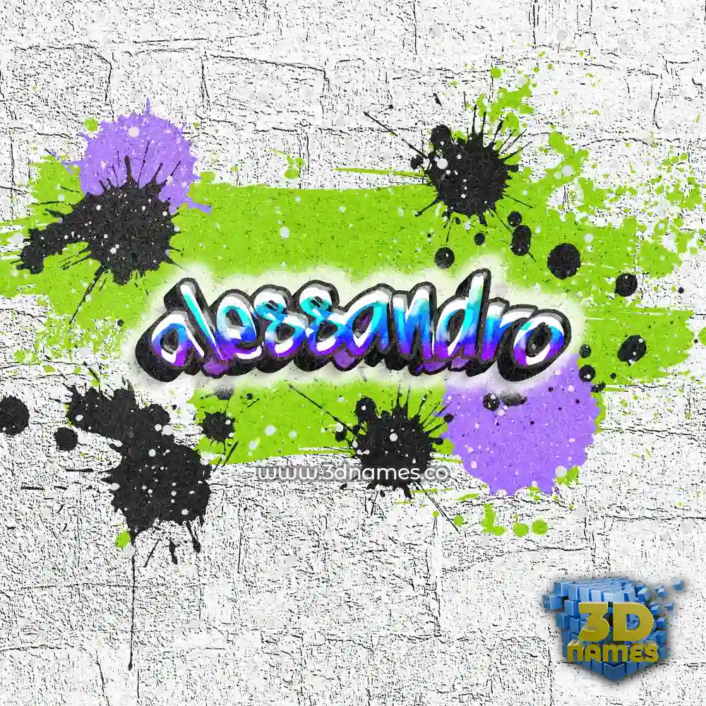 alessandro in Graffiti Grunge style - 3D name wallpaper