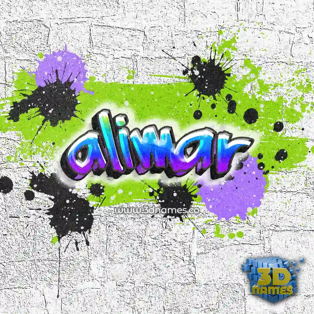 alimar in Graffiti Grunge style - 3D name wallpaper