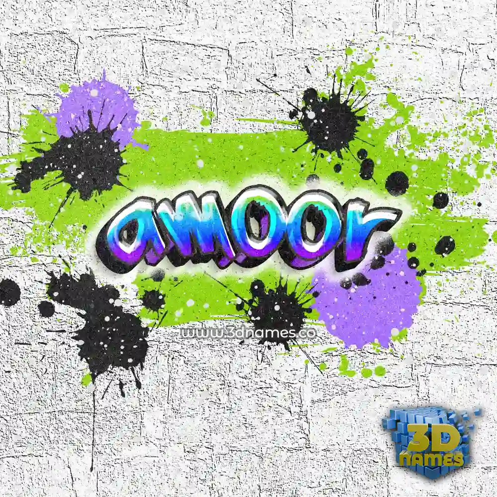 amoor in Graffiti Grunge style - 3D name wallpaper amoor in Graffiti Grunge style - 3D name wallpaper