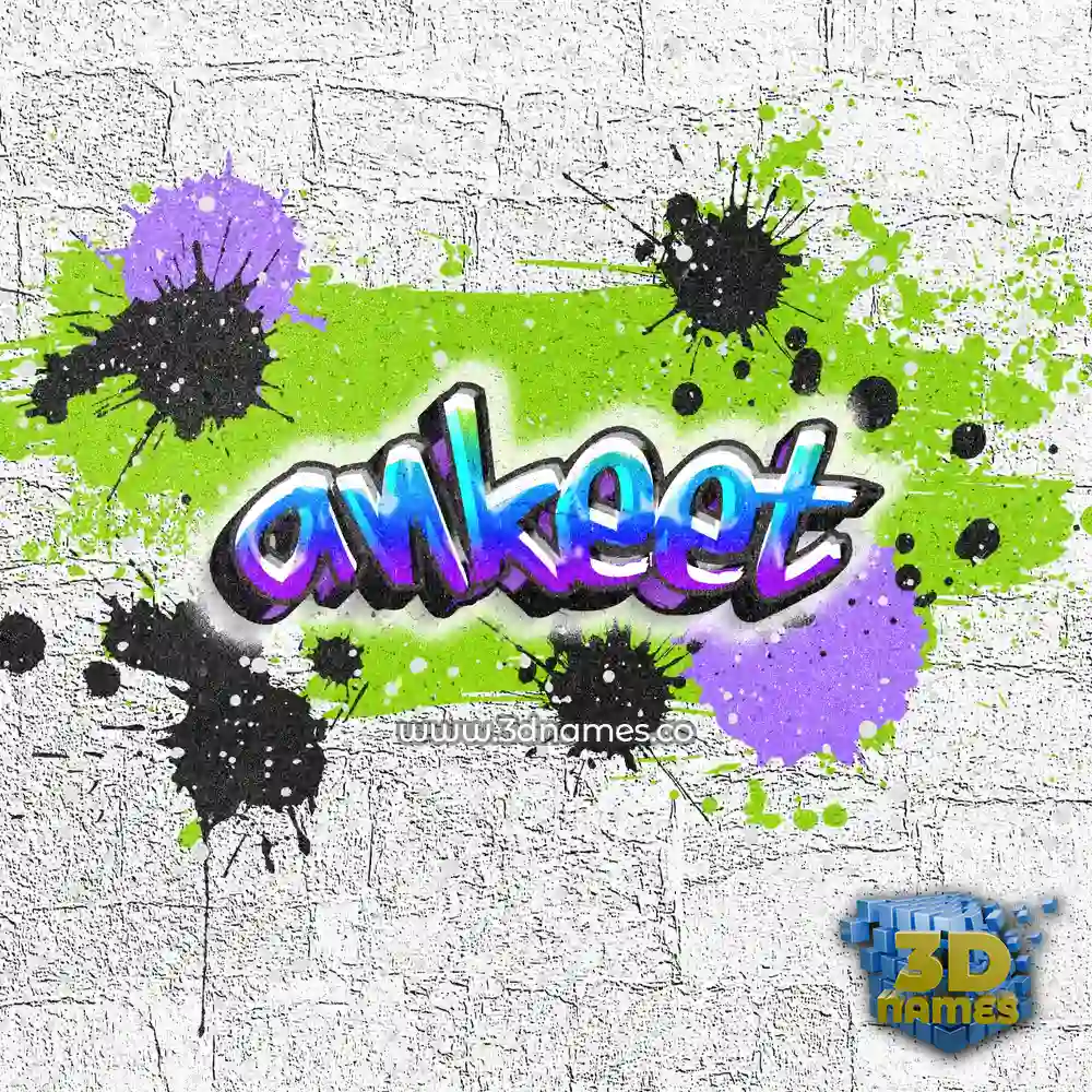ankeet in Graffiti Grunge style - 3D name wallpaper