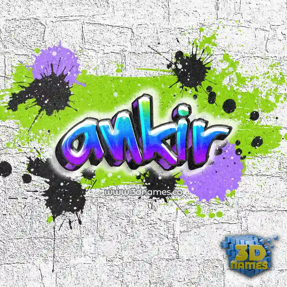 ankir in Graffiti Grunge style - 3D name wallpaper