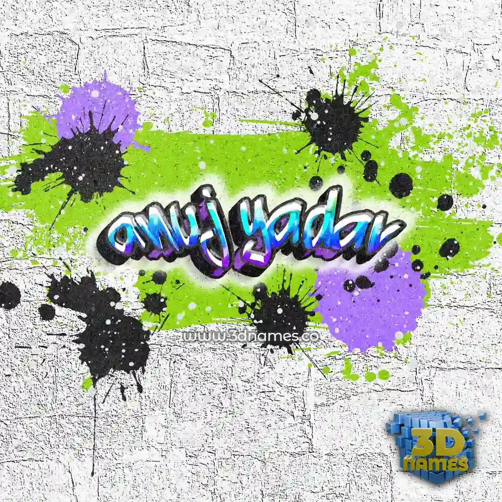 anuj yadav in Graffiti Grunge style - 3D name wallpaper