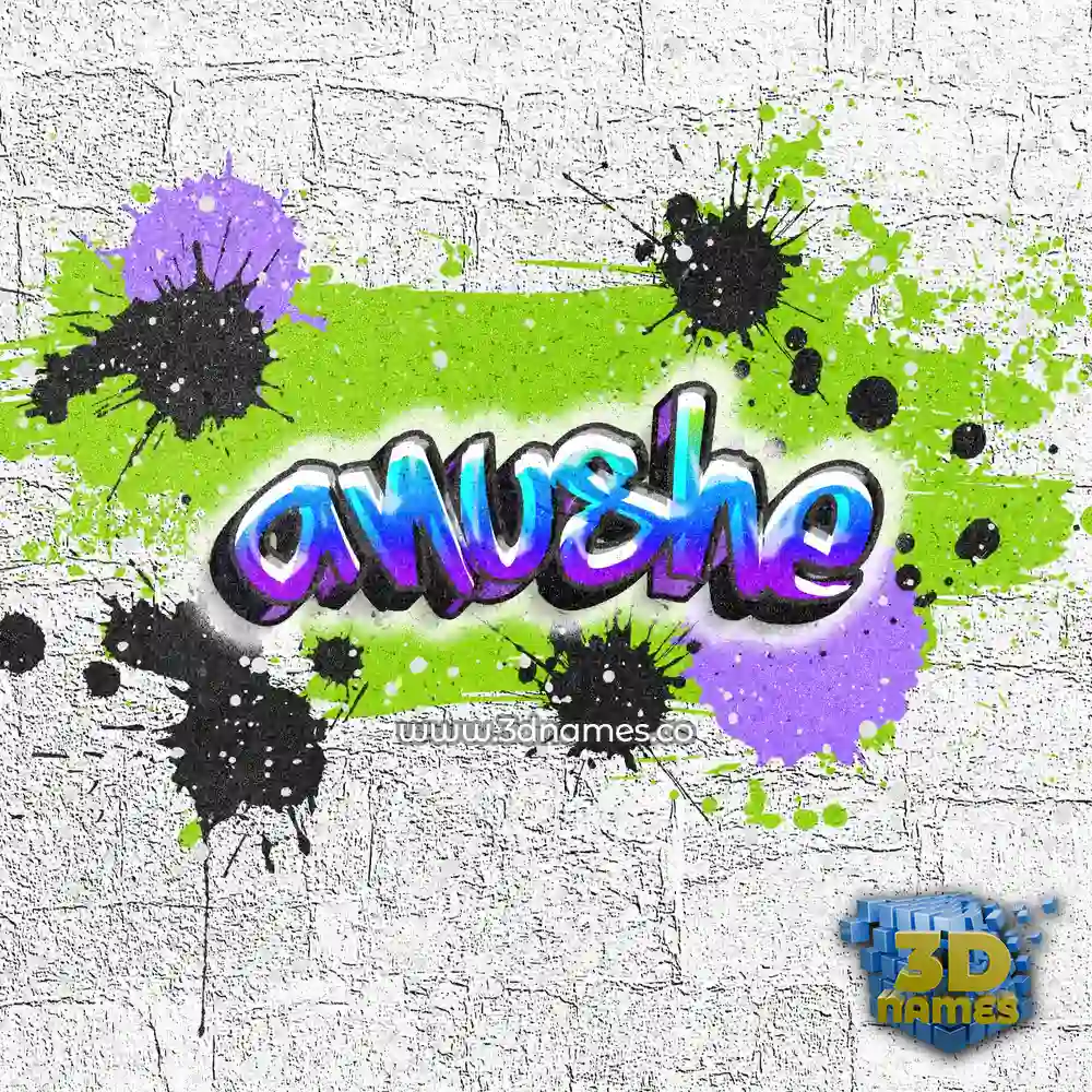 anushe in Graffiti Grunge style - 3D name wallpaper