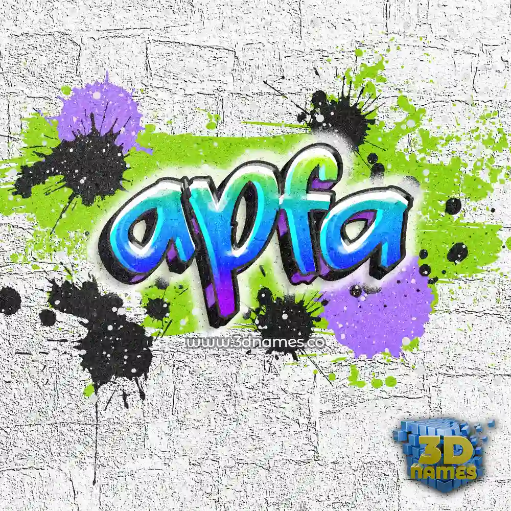 apfa in Graffiti Grunge style - 3D name wallpaper
