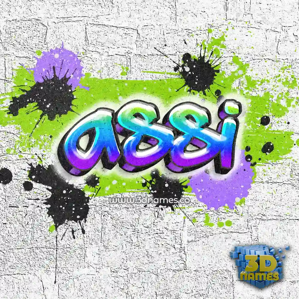 assi in Graffiti Grunge style - 3D name wallpaper