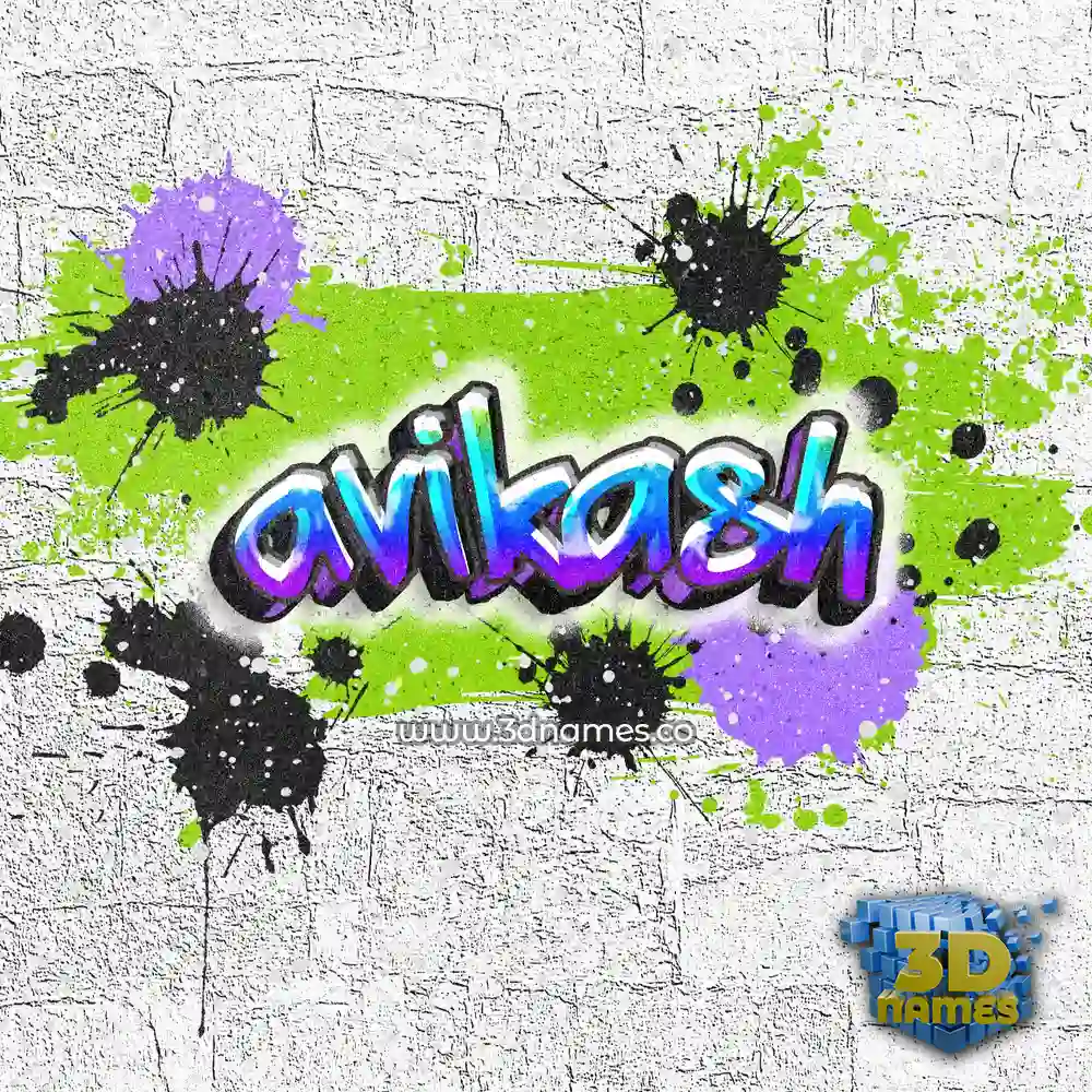 avikash in Graffiti Grunge style - 3D name wallpaper