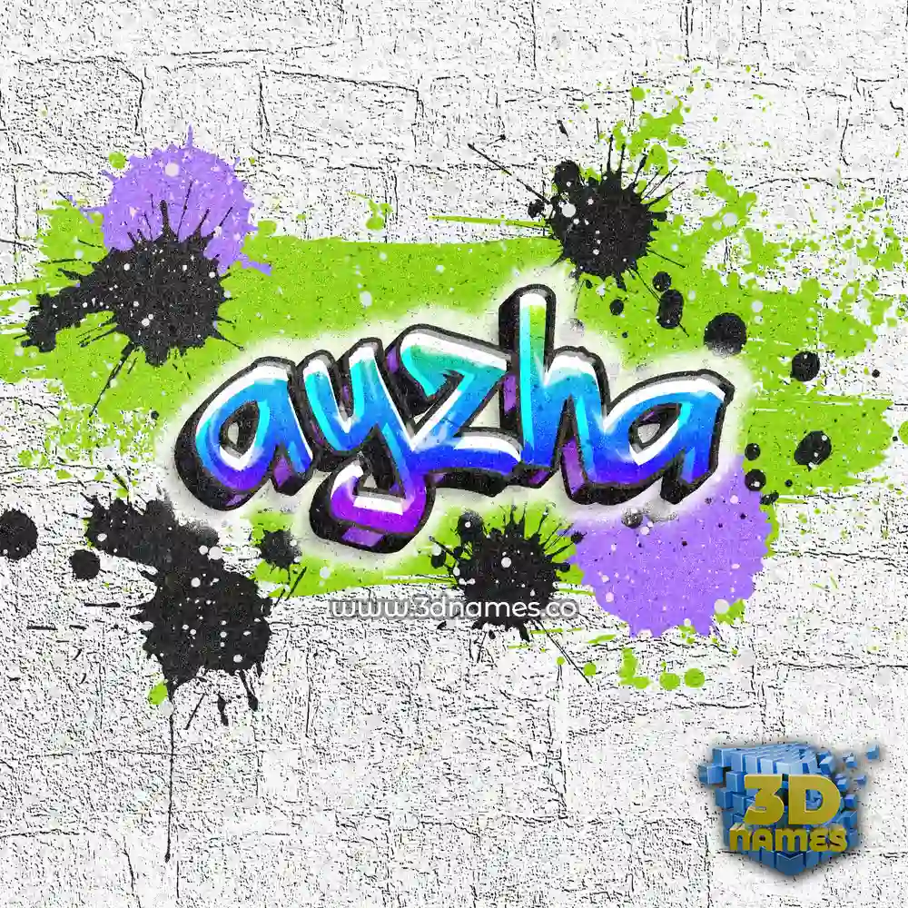 ayzha in Graffiti Grunge style - 3D name wallpaper