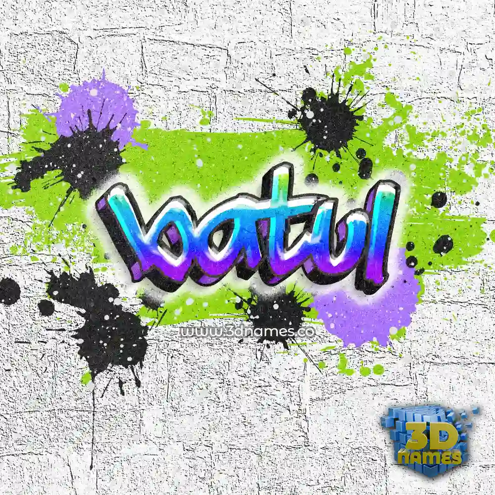 batul in Graffiti Grunge style - 3D name wallpaper