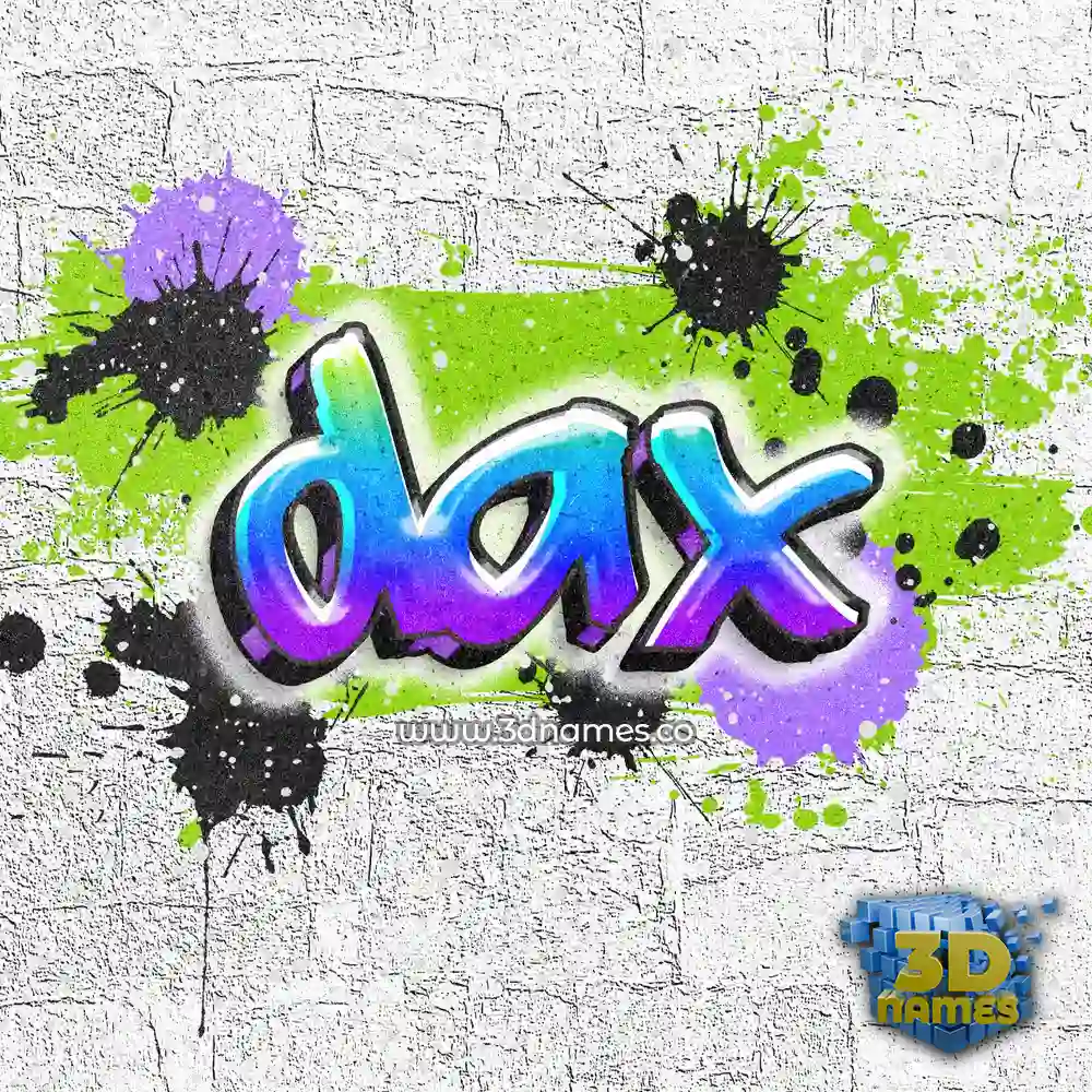 dax in Graffiti Grunge style - 3D name wallpaper