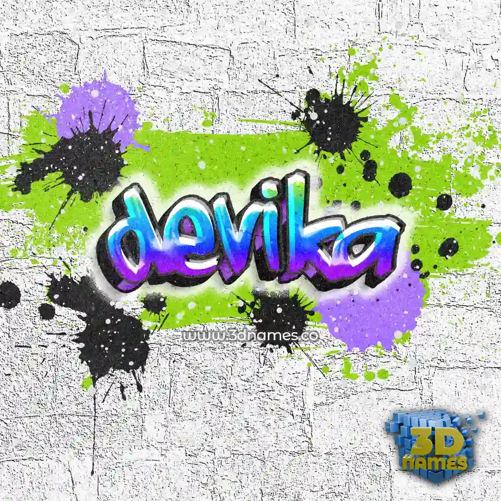 devika in Graffiti Grunge style - 3D name wallpaper
