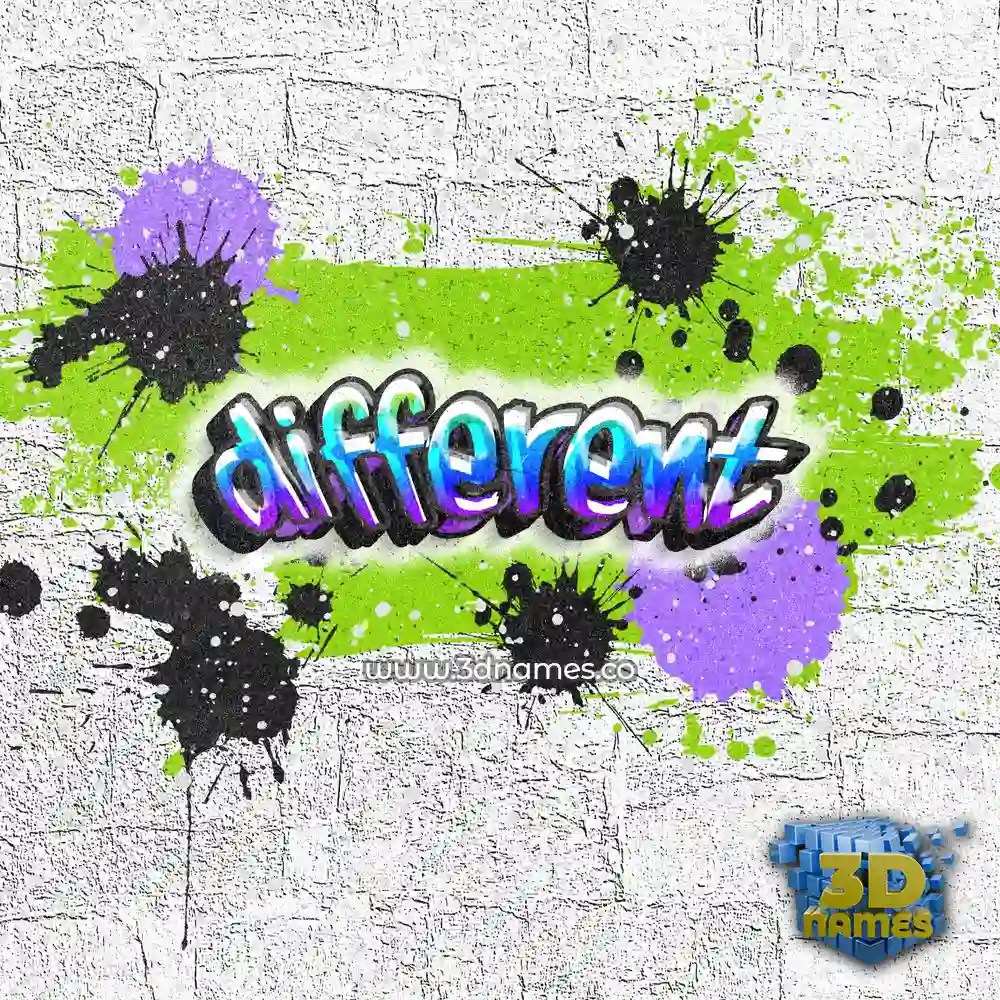 different in Graffiti Grunge style - 3D name wallpaper different in Graffiti Grunge style - 3D name wallpaper