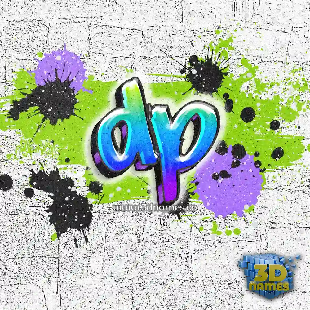 dp in Graffiti Grunge style - 3D name wallpaper