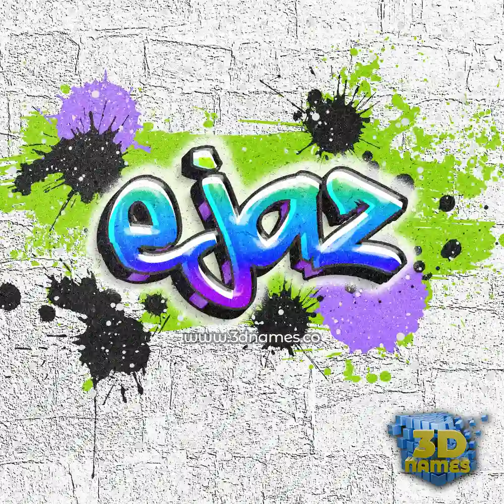 ejaz in Graffiti Grunge style - 3D name wallpaper