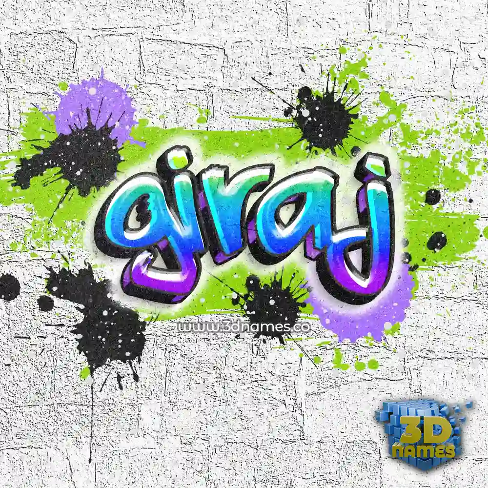 giraj in Graffiti Grunge style - 3D name wallpaper giraj in Graffiti Grunge style - 3D name wallpaper