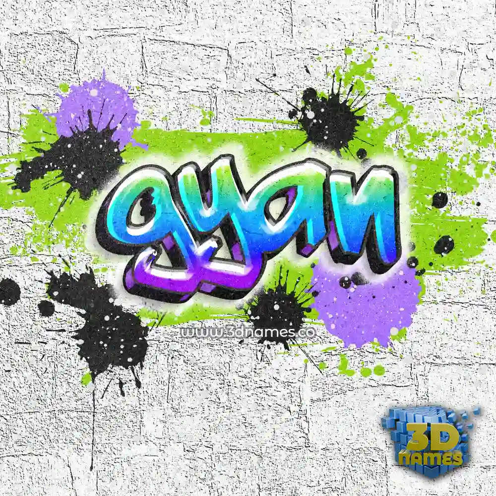 gyan in Graffiti Grunge style - 3D name wallpaper