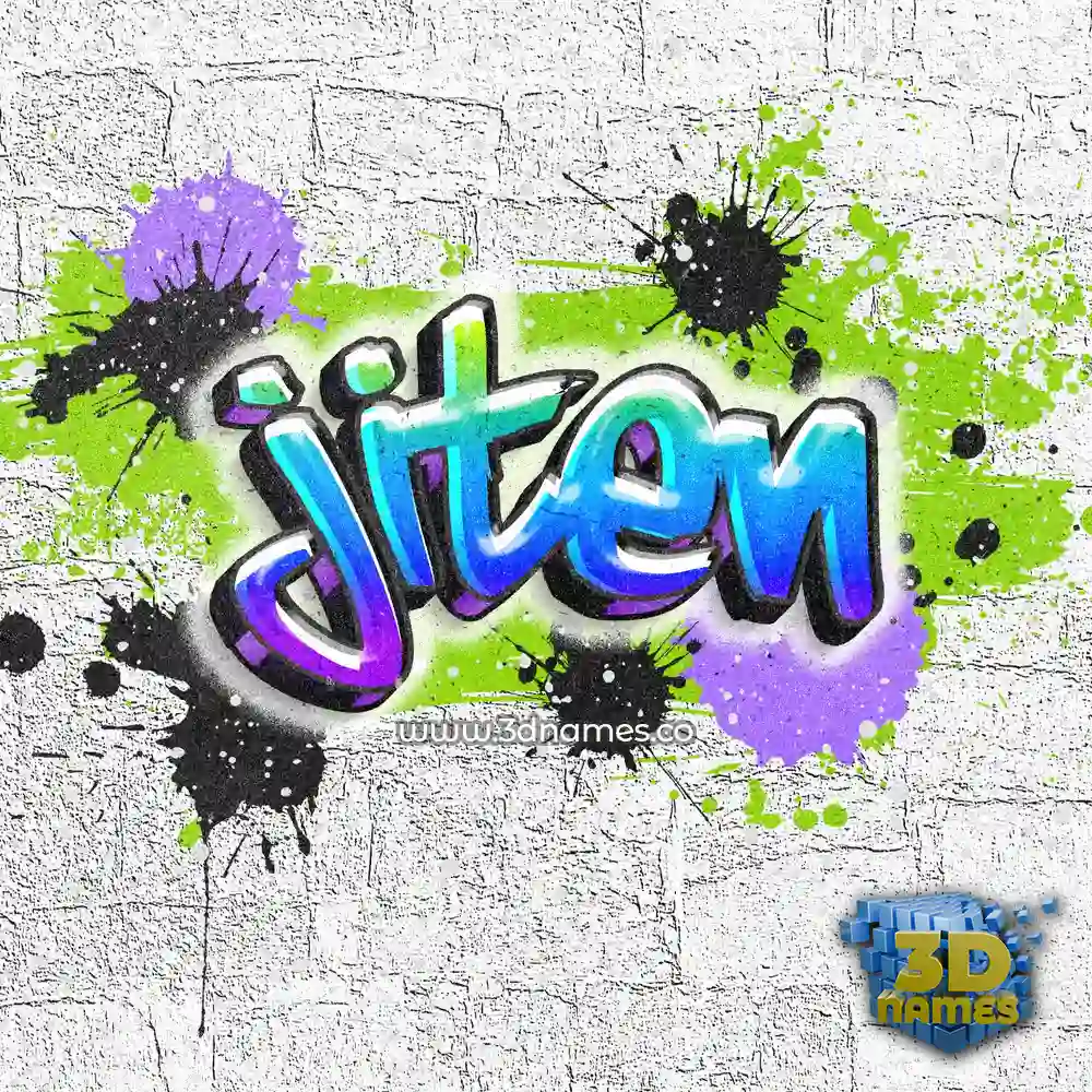 jiten in Graffiti Grunge style - 3D name wallpaper