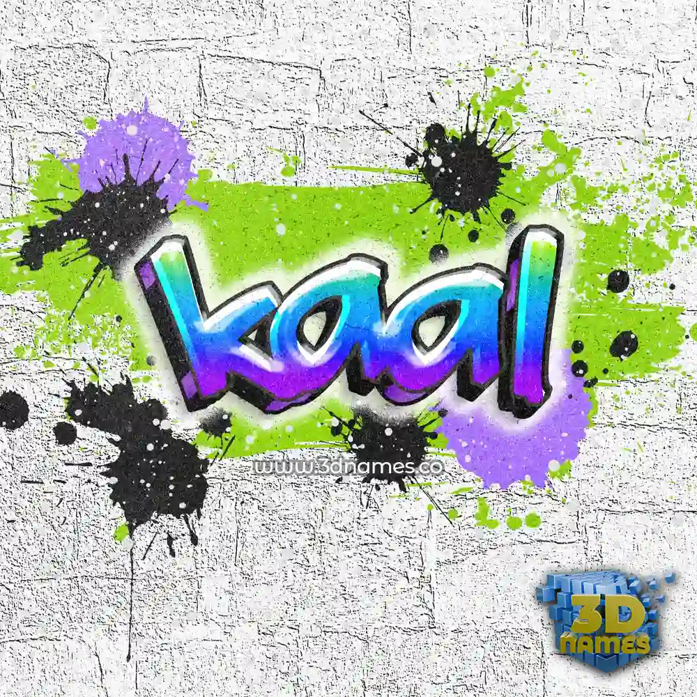 kaal in Graffiti Grunge style - 3D name wallpaper