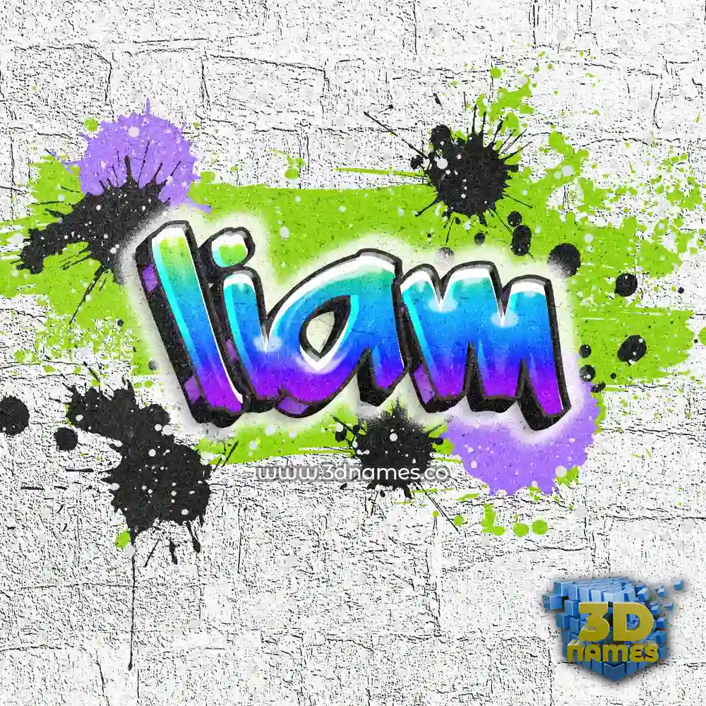 liam in Graffiti Grunge style - 3D name wallpaper