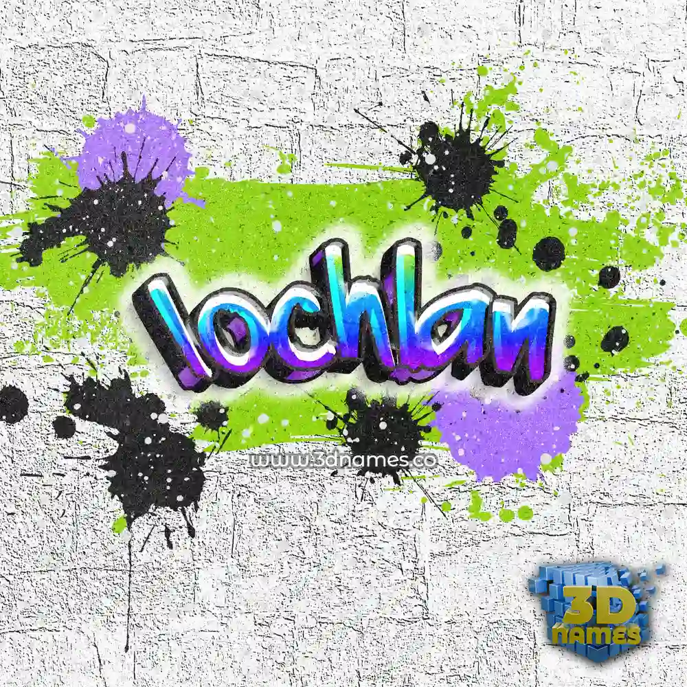 lochlan in Graffiti Grunge style - 3D name wallpaper