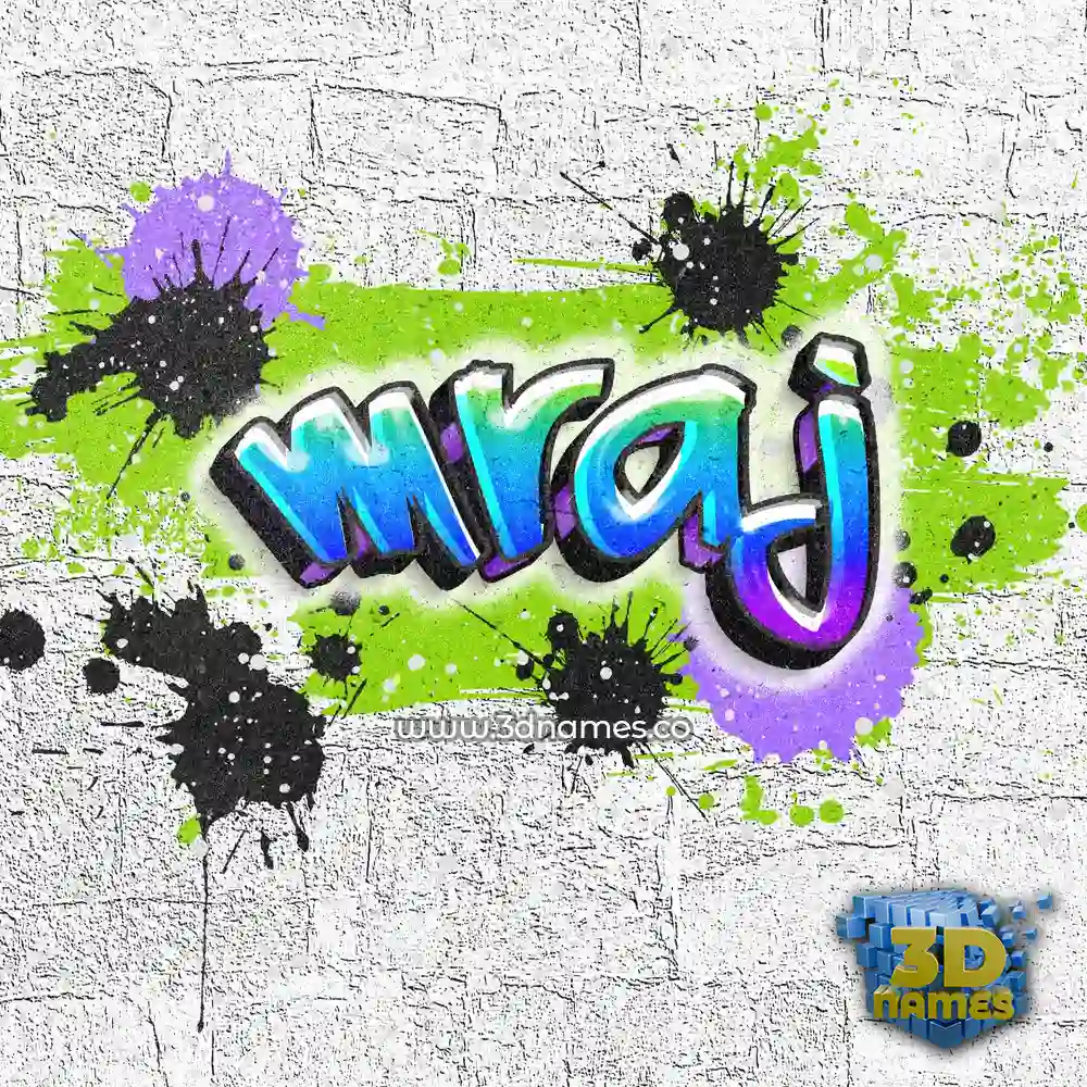 mraj in Graffiti Grunge style - 3D name wallpaper mraj in Graffiti Grunge style - 3D name wallpaper